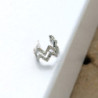 Earcuff cover gold corona color Plateado perspectiva 4