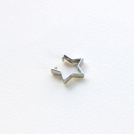 Earcuff cover gold estrella color Plateado perspectiva 1