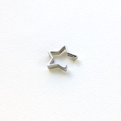 Earcuff cover gold estrella color Plateado perspectiva 2