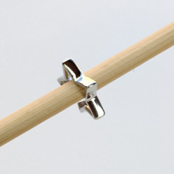 Earcuff cover gold estrella color Plateado perspectiva 3