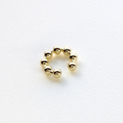 Earcuff cover esferas color Dorado perspectiva 1