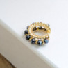 Earcuff tejido en cristales color Azul noche perspectiva 4