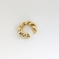 Earcuff cover trenza color Dorado perspectiva 1