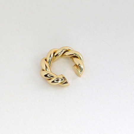 Earcuff cover trenza color Dorado perspectiva 1