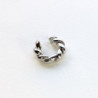 Earcuff cover trenza color Plateado perspectiva 1