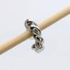 Earcuff cover trenza color Plateado perspectiva 3