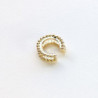 Earcuff cover mini esferas doble línea color Dorado perspectiva 1