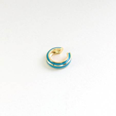 Earcuff vinilo colores biselado color Turquesa perspectiva 1