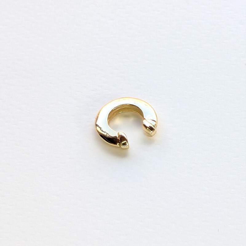 Earcuff cover gold herradura liso perspectiva 1