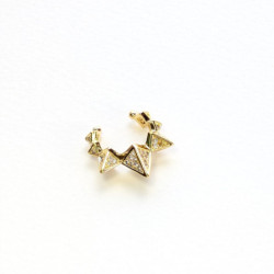 Earcuff cover gold taches blancos perspectiva 1