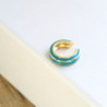 Earcuff vinilo colores biselado color Turquesa perspectiva 4