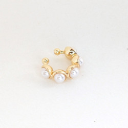 Earcuff cover gold perlas dorado perspectiva 1