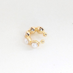 Earcuff cover gold perlas dorado perspectiva 2