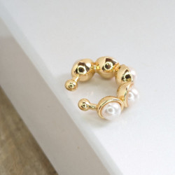 Earcuff cover gold perlas dorado perspectiva 4