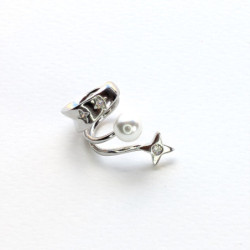 Earcuff cover gold perla y estrella perspectiva 1