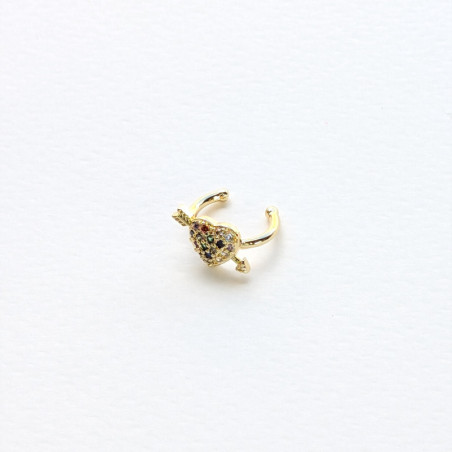 Earcuff cover gold corazón perspectiva 1