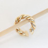 Earcuff cover gold trenza grande perspectiva 3
