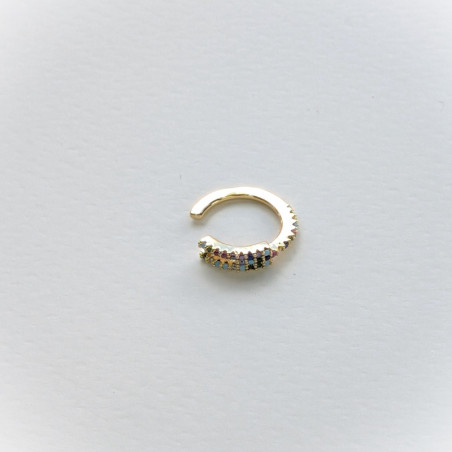Earcuff cover gold bifurcado circones colores perspectiva 1