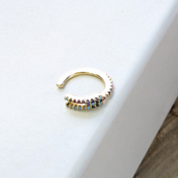 Earcuff cover gold bifurcado circones colores perspectiva 4