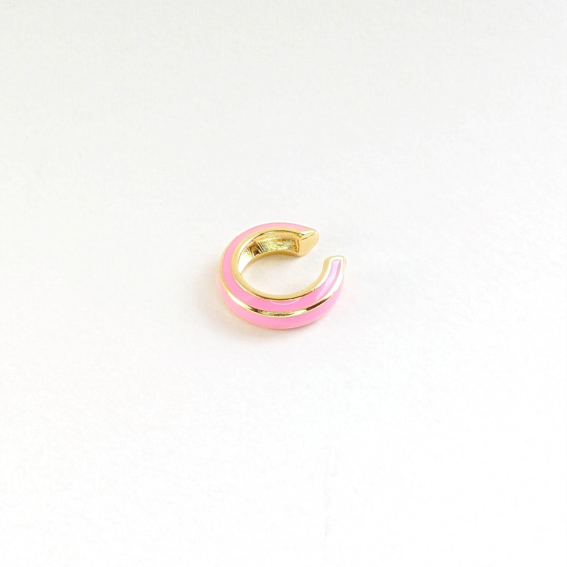 Earcuff vinilo biselado color Rosado perspectiva 1 Earcuff vinilo biselado color Rosado perspectiva 1