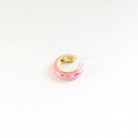 Earcuff vinilo biselado color Rosado perspectiva 1