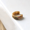 Earcuff cover gold doble línea circones colores perspectiva 4