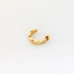 Earcuff cover gold serpiente circones blancos perspectiva 1