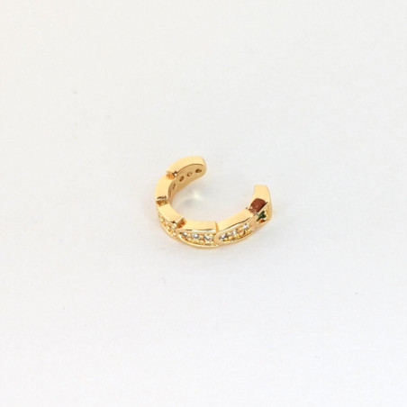 Earcuff cover gold serpiente circones blancos perspectiva 1