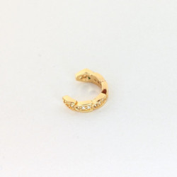 Earcuff cover gold serpiente circones blancos perspectiva 2