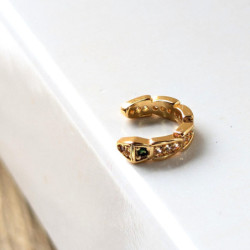 Earcuff cover gold serpiente circones blancos perspectiva 4