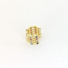 Earcuff cover gold brazalete 4 líneas circones colores perspectiva 2