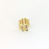 Earcuff cover gold brazalete 4 líneas circones colores perspectiva 3