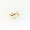Earcuff cover gold dije y línea circones colores perspectiva 2