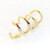 Earcuff dorado zic zac con circones blancos perspectiva 1