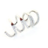 Earcuff plateado zic zac con circones blancos perspectiva 1