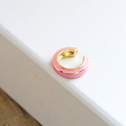Earcuff vinilo biselado color Rosado perspectiva 4