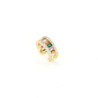 Earcuff dorado con argolla y cristales perspectiva 1