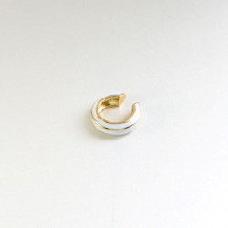 Earcuff vinilo biselado color Blanco perspectiva 1