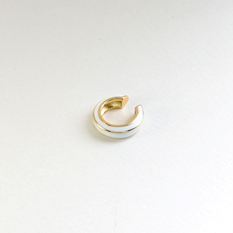 Earcuff vinilo biselado color Blanco perspectiva 1 Earcuff vinilo biselado color Blanco perspectiva 1