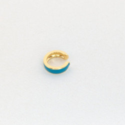Earcuff vinilo turquesa perspectiva 1
