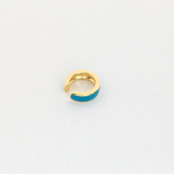 Earcuff vinilo turquesa perspectiva 2