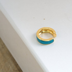 Earcuff vinilo turquesa perspectiva 4