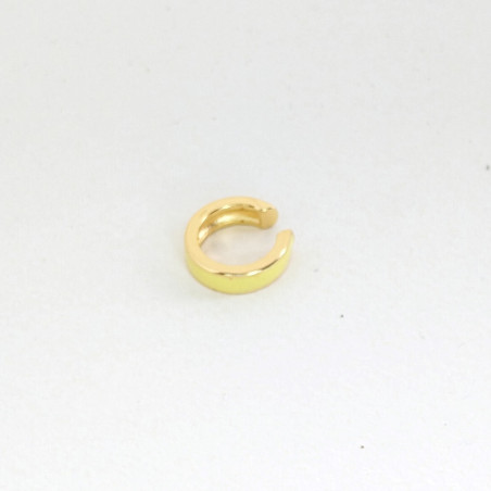 Earcuff vinilo amarillo perspectiva 1