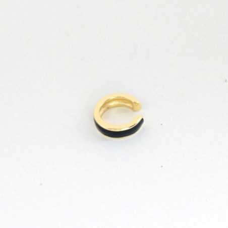Earcuff sencillo negro perspectiva 1