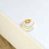 Earcuff vinilo biselado color Blanco perspectiva 4
