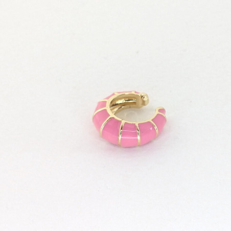Earcuff biselado fucsia perspectiva 1