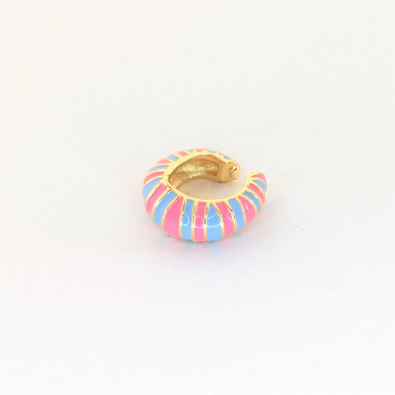 Earcuff vinilo colores fucsia y lavanda perspectiva 1 Earcuff vinilo colores fucsia y lavanda perspectiva 1
