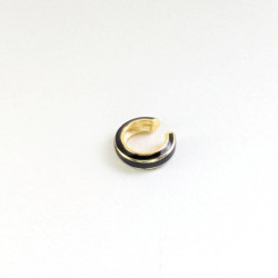 Earcuff vinilo biselado color Negro perspectiva 1