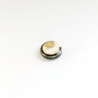 Earcuff vinilo biselado color Negro perspectiva 1