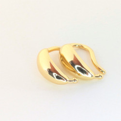 Earcuff colgante gota dorado perspectiva 1